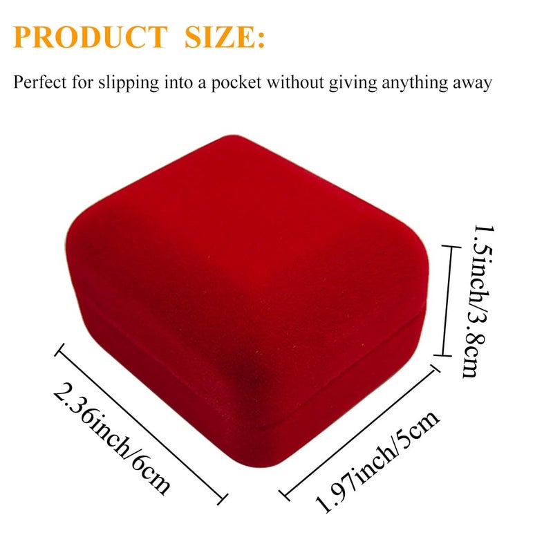 GBYAN Velvet Ring Box with LED Light Jewelry Display Gift Box for Proposal,Engagement, Wedding - Image 2